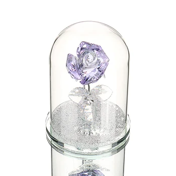 H&D romantyczna Crystal rose do dekoracji domu wisiorek Walentynki upominki prezenty wystrój domu kochanka prezent niezwykły kwiat
