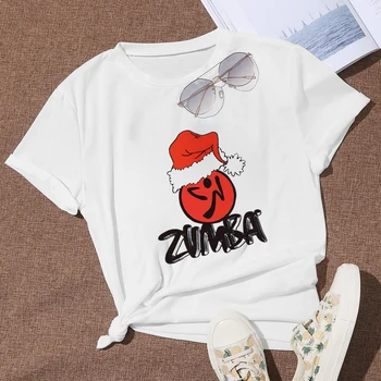 Harajuku New Summer Women T-shirts Fitness Zumba Dance Print Indoor Gym Tops Tee Casual Crewneck Tshirt American Apparel