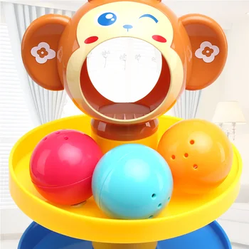 Huanger Rolling Ball Pile Tower Baby Toys grzechotka 0-24months Dzieci Nowonarodzonych Educational&Learning prezent dla dzieci