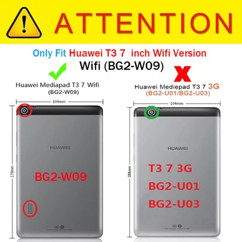 Hybrydowy pancerz Stojak silikonowy pokrowiec do tabletu Huawei MediaPad T3 7 WiFi BG2-W09 7,0-calowy stoisko odporny na wstrząsy etui Funda Coque