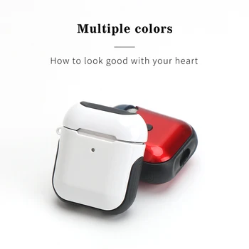 IKSNAIL For Airpods Case With Wireless Bluetooth Headphone Case For Apple Air Pods Case etui dla słuchawek Box Cover For Airpods 2