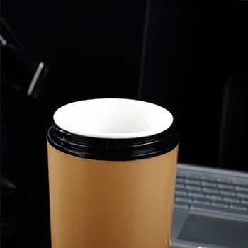 JOUDOO ceramiczne termosy do wody Butelka twarda hermetyczna łyżeczka, kubek butelka dwuwarstwowa konstrukcja samochodu izolowany kawa, woda kolba próżniowa