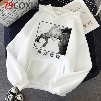 Japońskie Anime Tokyo Ghoul Graphic Hoodies Men Kawaii Lounge Wear Clothing Cartoon Kaneki Ken Meble Ubrania Unisex Bluzy Męskie