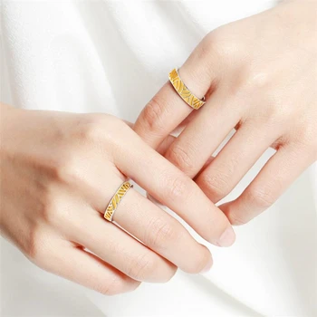 Jedyna pamięć Żółta kropelkowe glazura wątek faliste słodka romantyczna para pierścień 925 srebro kobiet zmienne wymiary otwierający pierścienie SRI453