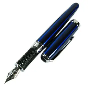 Jinhao 601 Arrow Clip ciemny niebieski długopis 18kgp M rozmiar końcówki wysokiej jakości metalowe pojemniki, uchwyty do papeterii przybory szkolne
