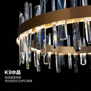 K9 Crystal Luxury LED Chandelier Lighting Postmodern 30W 40W 45W podwieszana lampa do jadalni, salonie dekoracji w domu, żyrandole