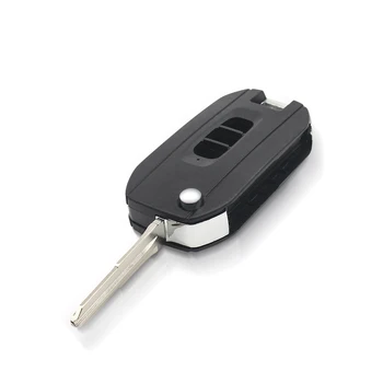 KEYYOU wymiana klapki skórzane, składane etui do kluczy, pilot zdalnego sterowania dla Chevrolet Captiva 2006-2009 klucz samochodowy zmodyfikowany pusty klucz Shell pokrywa 3 przyciski