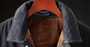 KIMSERE męskie zimowe grube termiczne jeansowe kurtki i płaszcze polarowa podszewka ciepła kurtka dżinsowa odzież casual kurtka Trucker M-5XL