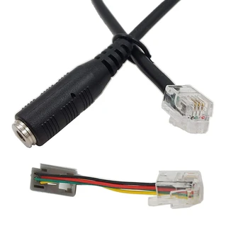 Kabel 4P4C RJ9,3,5 mm zestaw słuchawkowy smartfona do zasilacza RJ9 kabel-adapter konwerter dla telefonów IP telefon i do Plantronics