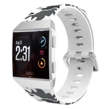 Kamuflaż Miękki silikonowy pasek do zegarków Fitbit Ionic wymiana Sportowy pasek do zegarka smart watch band akcesoria sportowe towary