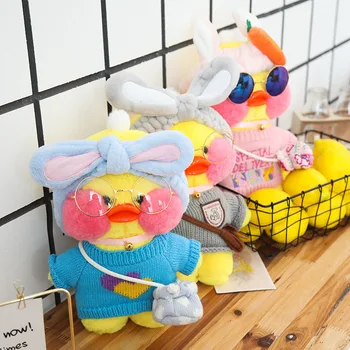 Kawaii LaLafanfan Cafe Mimi Duck pluszowe zabawki kreskówka cute kaczka miękka lalka miękkie lalki zwierząt, zabawki dla dzieci prezent na Urodziny dla dziecka