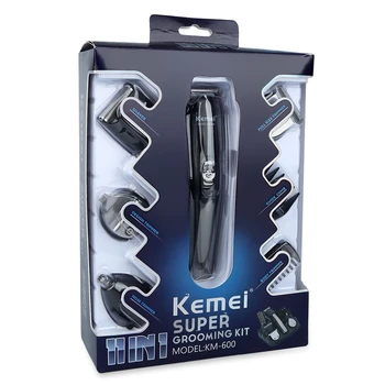 Kemei-600 6 w 1 profesjonalny trymer do włosów 100-240v maszynka do strzyżenia włosów w nosie zestawy do golenia golarka trymer do brody męski narzędzie do stylizacji włosów
