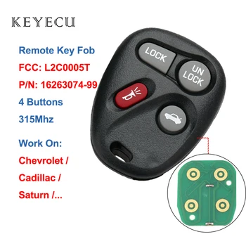 Keyecu L2C0005T Keyless Entry Remote Car key 4 przyciski 315 mhz dla Chevrolet Pontiac dla Saturn dla Cadillac GM#: 16263074-99