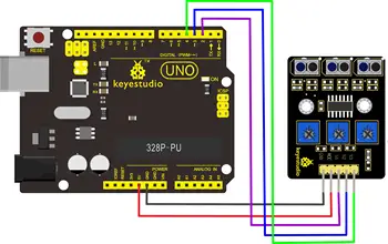 Keyestudio 3-kanałowy czujnik śledzenia moduł IR-line patrolowania dla Arduino DIY Smart Robot Car