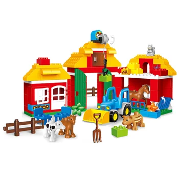 Klocki są kompatybilne z Duploed duży rozmiar dziewczyna księżniczka zestawy rodzinny dom cegły cegły bloki zabawki dla dzieci