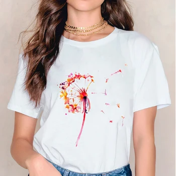 Kobiety damska pies bicie serca geometryczne 90-tych ślicznych druku moda casual druku Lady koszulka top damski graficzny t-shirt t-Shirt