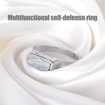Kompaktowe pierścień samoobrony ze stali nierdzewnej wielofunkcyjny pierścień regulowany pierścień samoobrony kompaktowe i łatwe