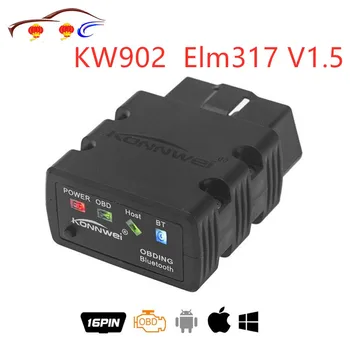 Konnwei KW902 ELM327 V1.5 OBD2 Bluetooth / Wifi OBDII CAN-BUS diagnostyczny samochód ScanTool działa na iOS iPhone, telefonie z systemem Android