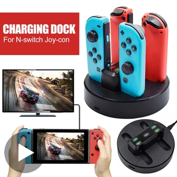 Kontroler Do Nintendo Nintend Switch Joycon Joy Con Charging Dock Charger Stacja Dokująca Podstawka Baza Przenośny Kontroler Joyicon