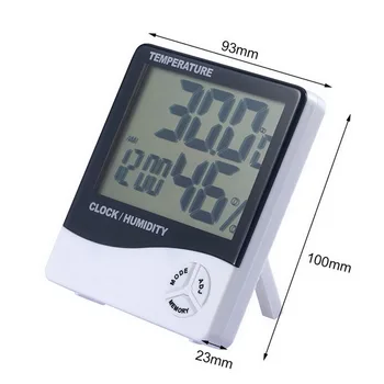 LCD-elektroniczny Cyfrowy miernik temperatury i wilgotności kryty basen termometr higrometr stacja pogodowa zegar HTC-1 HTC-2