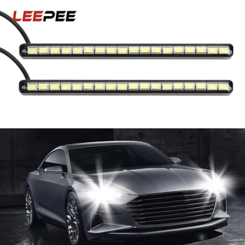 LEEPEE Car daytime LED light 18 diod led DRL Auto Daylight wodoodporny samochód do jazdy dziennej stylizacji samochodu uniwersalny