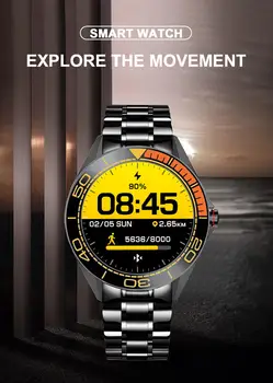 LIGE 2020 New Men Smart watch Wodoodporny Sport Heart Rate Blood Pressure Krokomierz Smartwatch Sleep Information Reminder Zegarki