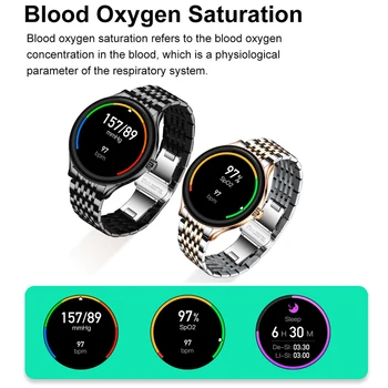 LIGE Full Touch Screen Smart Watch Men Steel Band Sport Watch Heart Rate Blood Oxygen wielofunkcyjny 2020 nowy modny inteligentny zegarek