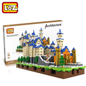 LOZ Diamond Blocks Architecture Toys Schloss Neuschwanstein Castle Model New Swan Stone Castle Building Blocks Set Bricks 9049