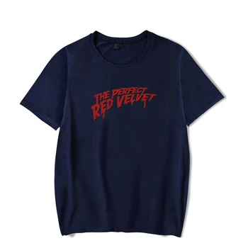 LUCKYFRIDAYF 2019 RED Casual T-shirt Velvet Print to Women Clothing Tops Short Sleeve Kpop T-Shirt Plus Size 4XL