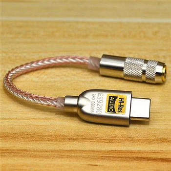 LXDAC DAC ALC5686/ES9280C USB C DAC adapter do słuchawek 32bit386kHz Hifi DSD600ohm High Amplifier-Type C to 3.5 mm Jack