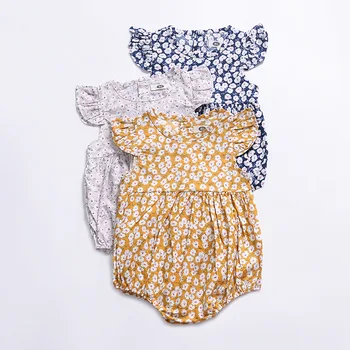 Letnia odzież dziecięca dziewczyna kombinezon noworodka 0-3Y Baby Onesie kwiatowy dziecięcy dziecięcy strój kombinezony One Piece Outfit odzież kombinezon