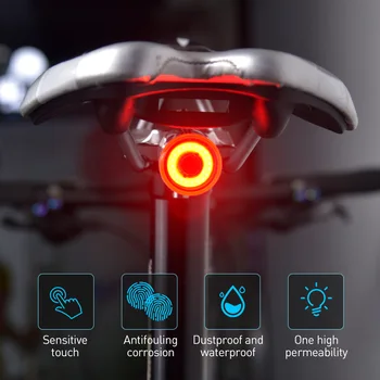 Lilioo Lanterna Traseira Bike Smart Bike Light USB Auto Start/Stop Brake Sensing IPx6 wodoodporny led ładowanie rower światło