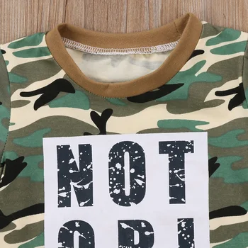 Lioraitiin nowa moda casual dziecko dzieci chłopcy Camoflage topy t-shirt spodnie 2szt stroje zestaw ubrań 1-6Yrs