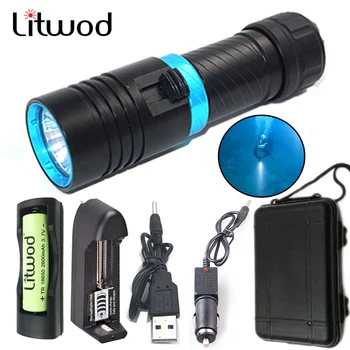 Litwod Z30 D68 5000LM XML L2 Dive 80 Meter LED Flashlight Torch Lamp Light For Diving Camping underwater working Run time 20 h