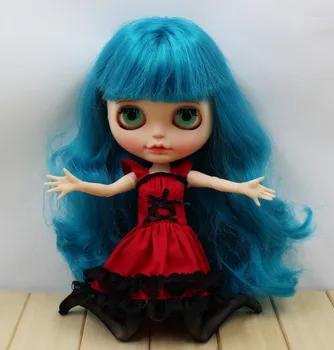 Lodowy DBS Blyth lalka zabawka strój lodowy staw ciała strój moda czerwona sukienka z legginsami sukienka
