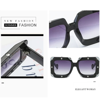LongKeeper 2020 włoskie duże ramki kwadratowe diamentowe okulary damskie markowe punk przewymiarowany okulary damskie oculos feminino UV400