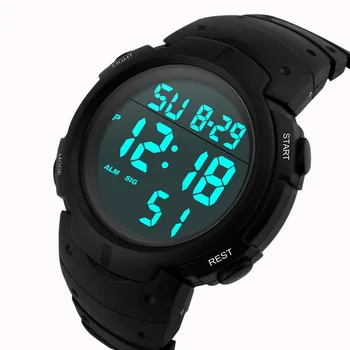 Lovesky 2018 Męskie fitness zegarek Wodoodporny mężczyzn chłopiec LCD cyfrowy stoper data gumowe zegarki sportowe, zegarki hurtowych