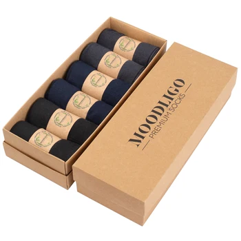 MOODLIGO Premium 6 par opakowaniowych bambusowe skarpety Mans Socket / wysoka jakość / antybakteryjne / ультрасофт / zdrowe / oddychające