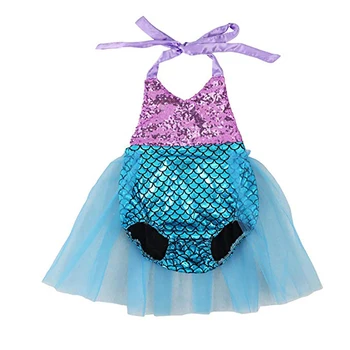 Mała Syrenka Suknia Księżniczka Cosplay Kostium Dla Dzieci Dziewczęta Pływanie Sukienka Dziecko Fantazja Ariel Syrenka Jednoczęściowy Kombinezon