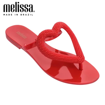 Melissa Big Heart Women Jelly Shoes Flip Flop 2020 New Women Flat Slippers Jelly Sandals Melissa Feminina Buty Damskie Sandalia Feminina