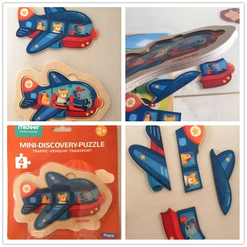 MiDeer 5 szt. puzzle drewniane zabawki terapia poznawczo-Drogowa logiczna gra edukacyjna dla dzieci, drewniane zabawki dla dzieci puzzle 1-2Y prezent dla dziecka