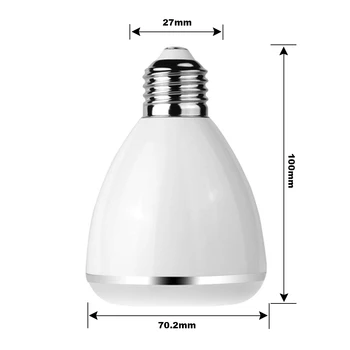 Mini 9W E27 LED Lamp bluetooth speaker bulb APP Control led light lamp White + RGB LED Music Bulb Timing Alarm LED Smart Bulb