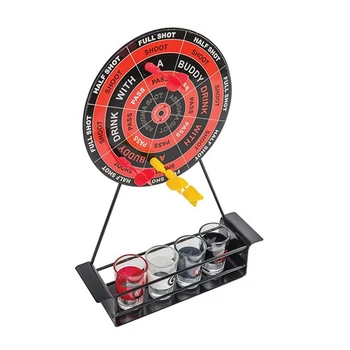 Mini Butelkowana Gra Dart Shot Party Games Roulette Game Bar Z 4 Szklanymi Filiżankami I 1 Docelowej Odpornej Prezenty Nowości