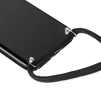 Miękki pokrowiec dla telefonu komórkowego smycz pasek na szyję fasadowa kabel do Apple iPhone SE 2020 SE2 iPod Touch 5 6 XS Max X XR 7 8 Plus pokrywa