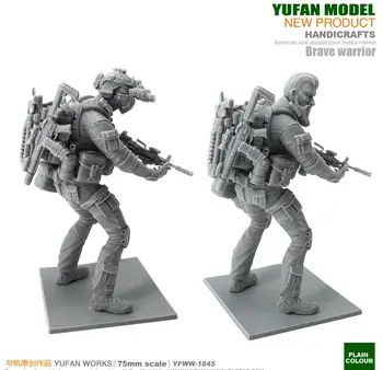 Model Yufan początkowo 75mm Resin Soldier (double Head) YFWW-1845