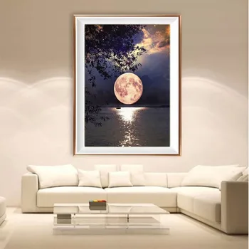 Morska Księżyc sofa sypialnia dekoracja malarstwo tło ściany płótno Malarstwo