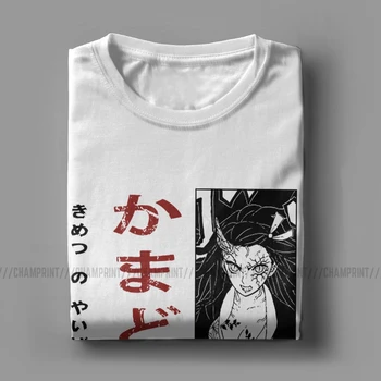 Męskie T-Shirty Nezuko Kimetsu No Yaiba, Bawełniana Koszulka Z Krótkim Rękawem Demon Slayer Kamado Tanjirou Anime Manga T Shirt Plus Size