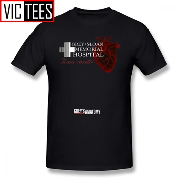 Męskie szare anatomiczne t-shirt Grey Sloan Memorial Hospital Team Cardio Shirt T-Shirt Plus size Tee Shirt Tshirt Summer