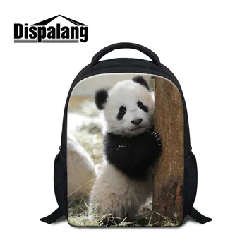 Najnowsza bawełniana Panda drukowanie na plecaku dla dzieci piękny mały plecak tornister dla 2-7 lat dziecko mini 12 calowy tornister