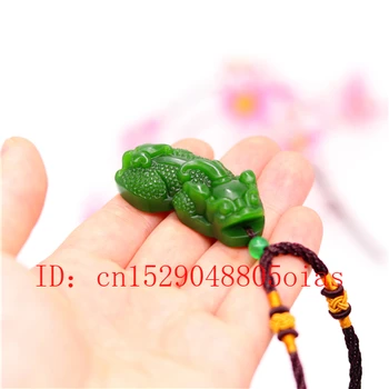 Naturalny zielony chiński jade Pixiu wisiorek naszyjnik Urok jadeite biżuteria rzeźbione Amulet modne akcesoria prezenty dla kobiet mężczyzn